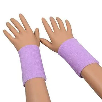 ColorYourLife Colorful Wristbands - 10 Pairs of Sweatbands