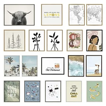 Kate and Laurel Eucalyptus Botanical Canvas Wall Art - 40x18