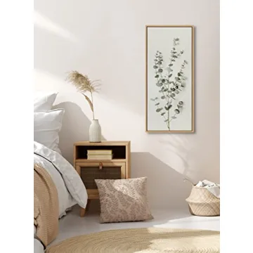 Kate and Laurel Eucalyptus Botanical Canvas Wall Art - 40x18