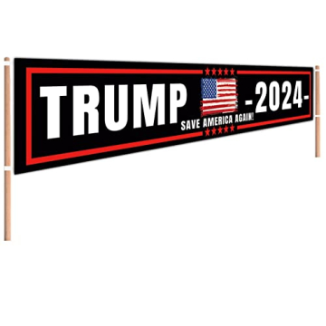 CHXSM Trump 2024 Flag Banner - Support Trump Decor