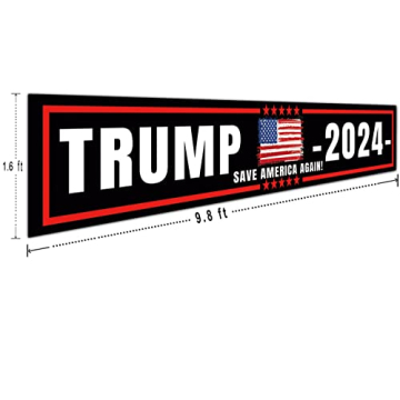 CHXSM 2024 Trump Flag Banner for Political Support