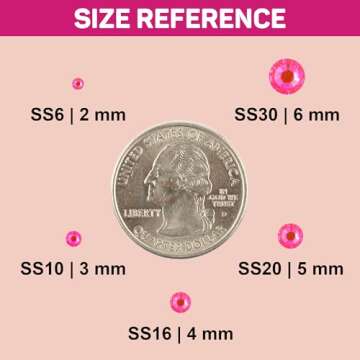 20100Pcs Hot Pink Rhinestones with Glue for Crafts
