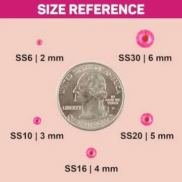 20100Pcs Hot Pink Rhinestones with Glue for Crafts