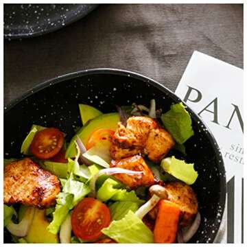 roro Handmade Ceramic Bowls - Set of 2 Matte Black Design