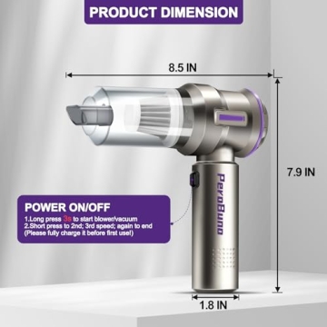 Powerful PeroBuno Handheld Car Vacuum for Versatile Cleaning