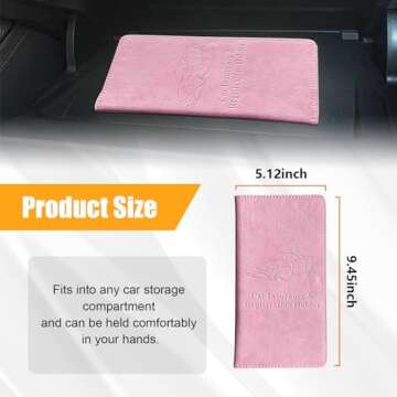 Kewucn Car Registration and Insurance Holder, Leather Auto Glove Box Organizer with Magnetic Shut, V...