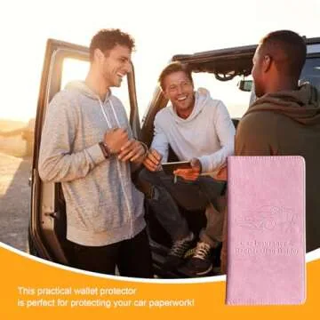 Kewucn Car Registration and Insurance Holder, Leather Auto Glove Box Organizer with Magnetic Shut, Vehicle Compartment Accessories Case for Cards, Driver License & Essential Documents