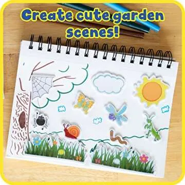 READY 2 LEARN Foam Stickers - Garden - Pack of 168 - Self-Adhesive Stickers for Kids - 3D Puffy Flower Stickers for Laptops, Party Favors and Crafts