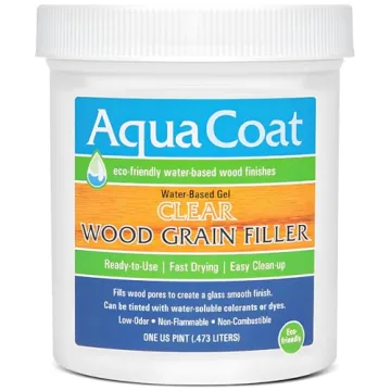 Aqua Coat Water Based Wood Grain Filler Gel - Fast Drying Eco-Friendly Clear Wood Filler, Non Toxic,...