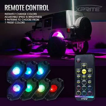 Xprite RGB Rock Light Kit for Complete Off-Road Illumination