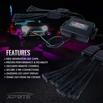 Xprite RGB Rock Light Kit for Complete Off-Road Illumination