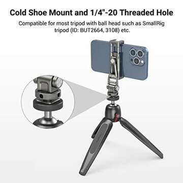 SmallRig Universal Cell Phone Mount for iPhone & Tripods