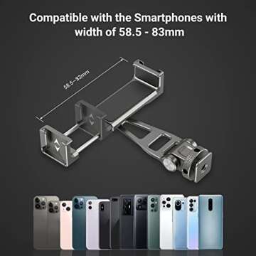 SmallRig Universal Cell Phone Mount for iPhone & Tripods