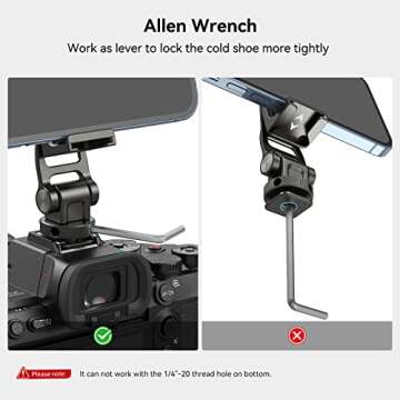 SmallRig Universal Cell Phone Mount for iPhone & Tripods