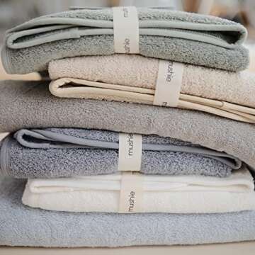 Mushie Baby Hooded Towel in Organic Cotton for Cozy Comfort