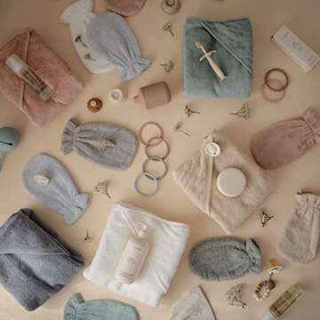 Mushie Baby Hooded Towel in Organic Cotton for Cozy Comfort