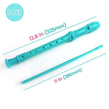 Mr.Power Soprano Recorder German Style C Key Recorders Gift for Beginners Practice, Education, Performance, Ensemble Playing (Green)