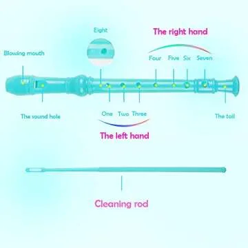 Mr.Power Soprano Recorder German Style C Key Recorders Gift for Beginners Practice, Education, Performance, Ensemble Playing (Green)