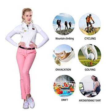 Breathable Anti-UV Golf Cooling Arm Sleeves for Women