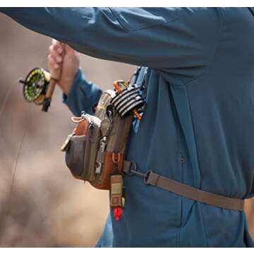 fishpond San Juan Vertical Fly Fishing Chest Pack, Fits up to Two Tackle or Fly Boxes, Lightweight F...
