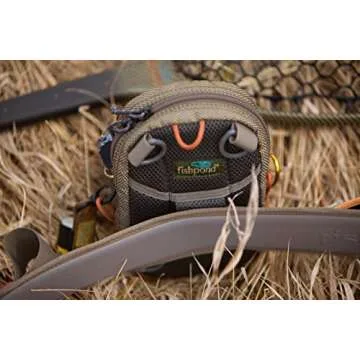 fishpond San Juan Vertical Fly Fishing Chest Pack, Fits up to Two Tackle or Fly Boxes, Lightweight Fishing Bag with Padded Neck Strap – Sand/Saddle Brown