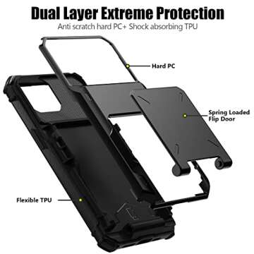 Nvollnoe iPhone 15 Plus Dual Layer Case with Card Holder