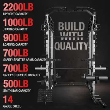 Mikolo Smith Machine for Home Gym, 2200lbs Capacity