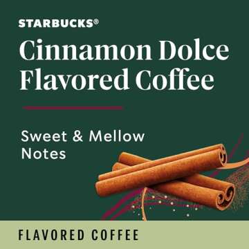 Starbucks K-Cup Coffee Pods, Cinnamon Dolce Flavored Coffee, Naturally Flavored, 100% Arabica, 1 box...