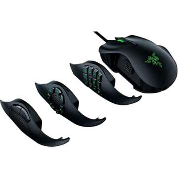 Razer Naga Trinity Gaming Mouse: 16,000 DPI Optical Sensor - Chroma RGB Lighting - Interchangeable Side Plate w/ 2, 7, 12 Button Configurations - Mechanical Switches
