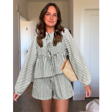 Shop Bankeng Women Y2K Tie Front 2 Piece Shorts Set