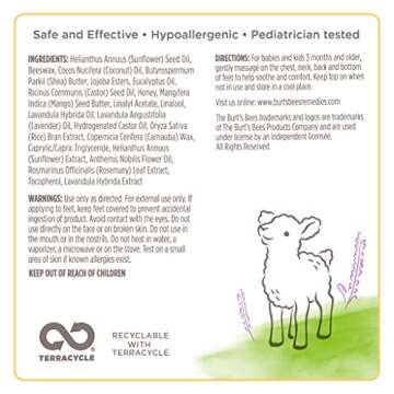 Burt's Bees Baby Chest Rub Stick - Natural Moisturizing Comfort