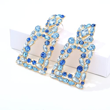 Sparkly KELMALL Rectangle Dangle Earrings for Women