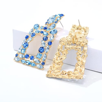 Sparkly KELMALL Rectangle Dangle Earrings for Women
