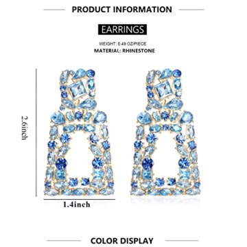 Sparkly KELMALL Rectangle Dangle Earrings for Women