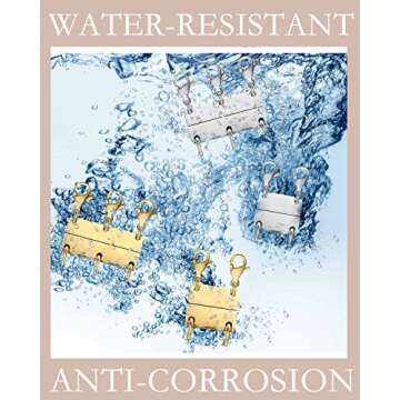 OHINGLT Layered Necklace Clasp Magnetic 18K Gold and Silver Necklace Separator for Layering, Multiple Necklace Clasps and Closures for Women