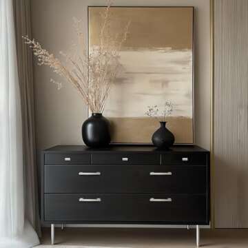 VEHCIL 10 Pack Brushed Nickel Cabinet Pulls,5 Inch(128mm) Kitchen Cabinet Handles, Drawer Pulls Handles for Kitchen Cabinets Hardware Cupboard Closet Bathroom Dresser, Solid Zinc Alloy