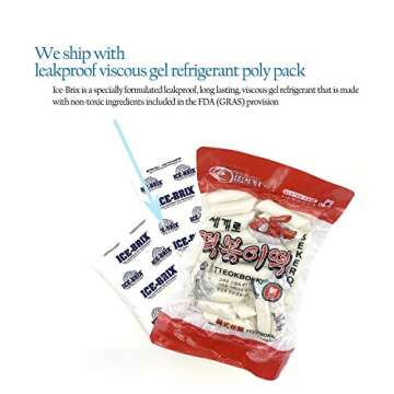 [Sekero] 2 Pack of Korean Traditional Rice Cake for Tteokbokki, Ttepoki Rice Cake, Toppogi Rice Cake Korean Style. 24oz /Pack in Ice Gel Pack Shipping , Korean Instant Coffee/ Gluten Free