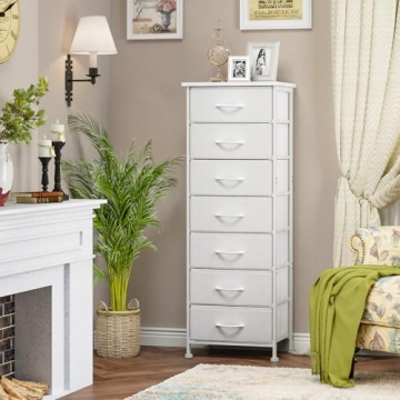 Fixwal White Tall Dresser for Smart Storage Solutions