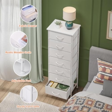 Fixwal White Tall Dresser for Smart Storage Solutions