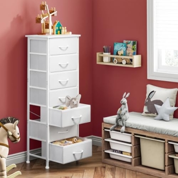 Fixwal White Tall Dresser for Smart Storage Solutions