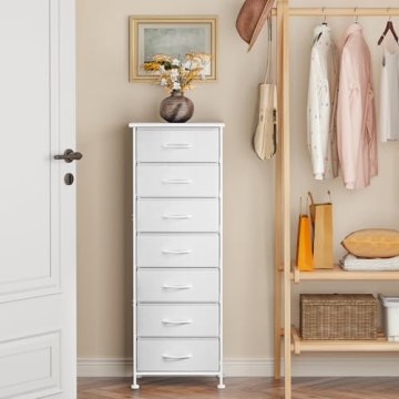 Fixwal White Tall Dresser for Smart Storage Solutions