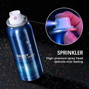 MEICOLY Body Glitter Spray - Silver Hairspray for Music Festivals