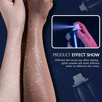 MEICOLY Body Glitter Spray - Dazzling Shine for Festivals