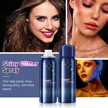 MEICOLY Body Glitter Spray - Dazzling Shine for Festivals