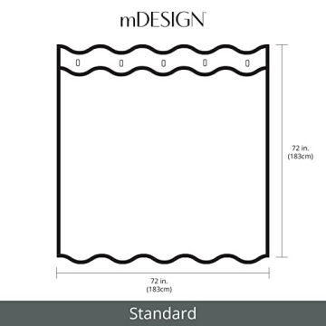 mDesign Waffle Knit Luxury Shower Curtain - 72"x72"