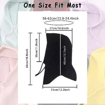 Timoise Knit Winter Hats for Women Balaclava Warm Hooded Scarf for Men and Women Beanie Hat Skull Cap (Beige)