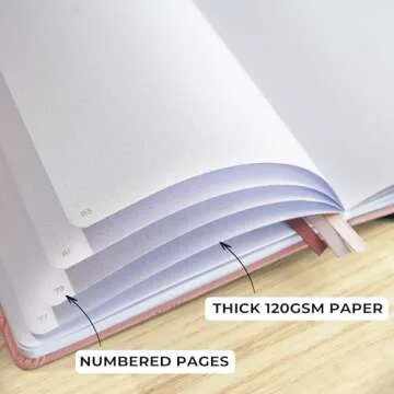 Clever Fox Dotted Journal 2.0 – Compact Planning and Sketching Dot Grid Notebook 120 GSM Thick, No-Bleed Paper – Planner with Pen Loop, Pocket, Ribbons, Stickers A5 - Rose Gold