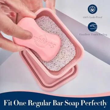 Leak Proof Silicone Soap Holder for Travel and Gym