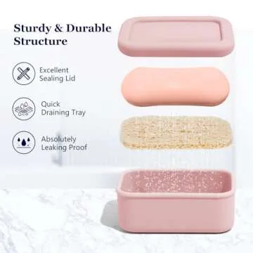Leak Proof Silicone Soap Holder for Travel and Gym