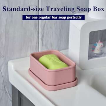 Leak Proof Silicone Soap Holder for Travel and Gym